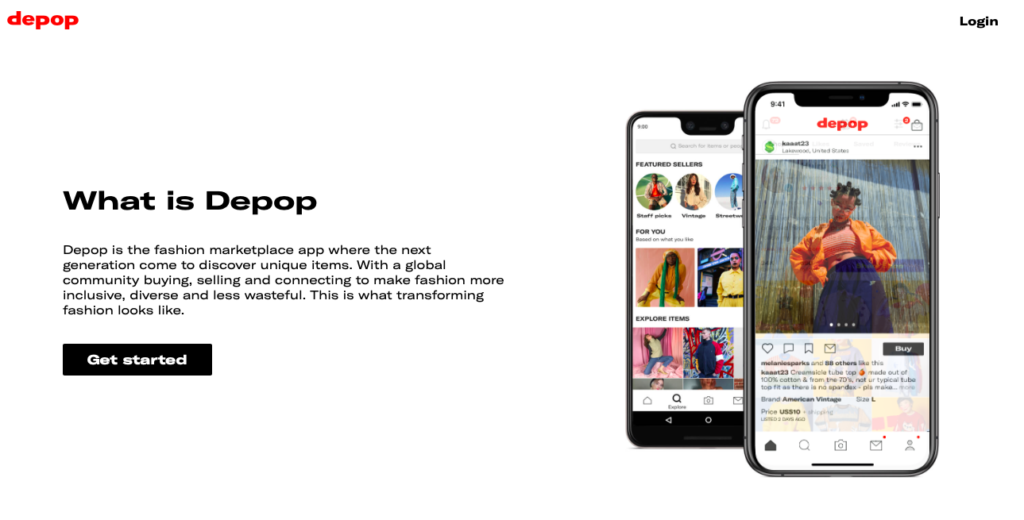 depop moda sostenibile