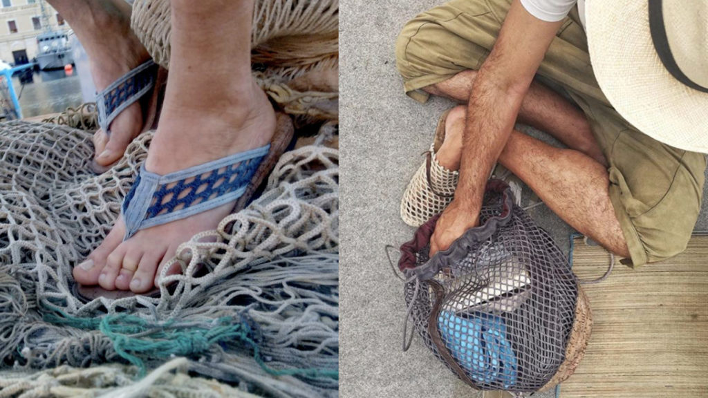 moda sostenibile uomo scarpe mare