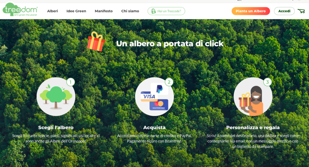 Treedom piantare alberi online