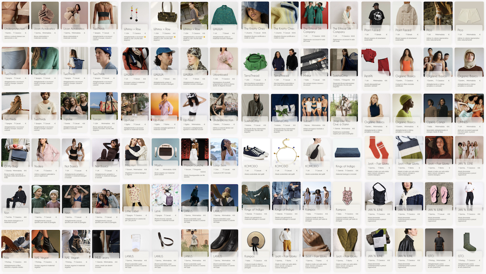 Il database dei brand di moda sostenibile del Vestito Verde