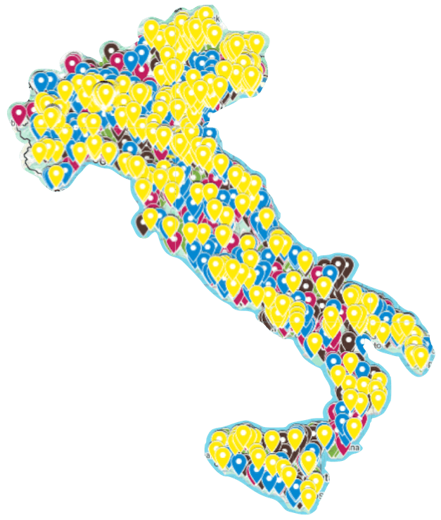 Mappa per riparazione, donazione e smaltimento di vestiti e scarpe